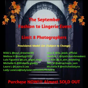 September Fashion to Lingerie Event 09-29-24